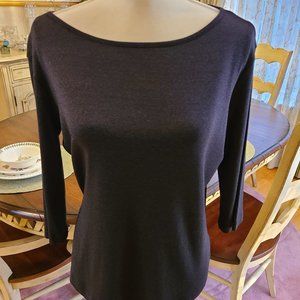 Chicos Boatneck 3/4 Sleeve Pull Over Top